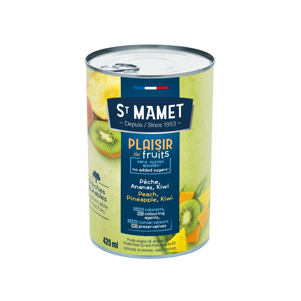 FRUITS ST-MAMET PÊCHE ANANAS KIWI SANS SUCRE 425ML