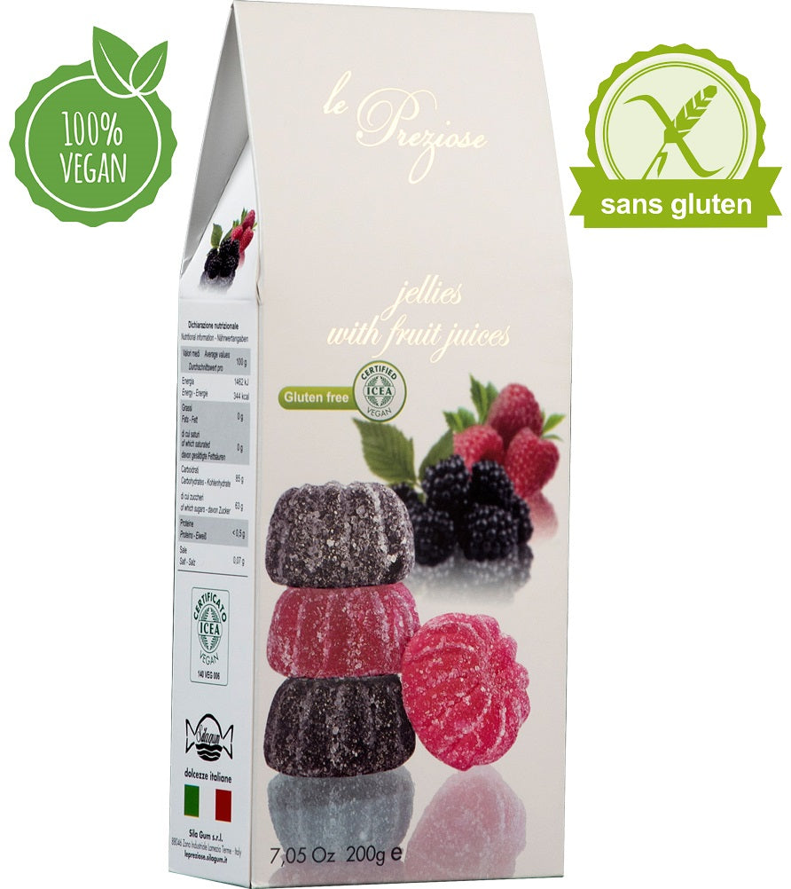 PÂTES DE FRUITS PREZIOSE MÛRES FRAMBOISES 200G