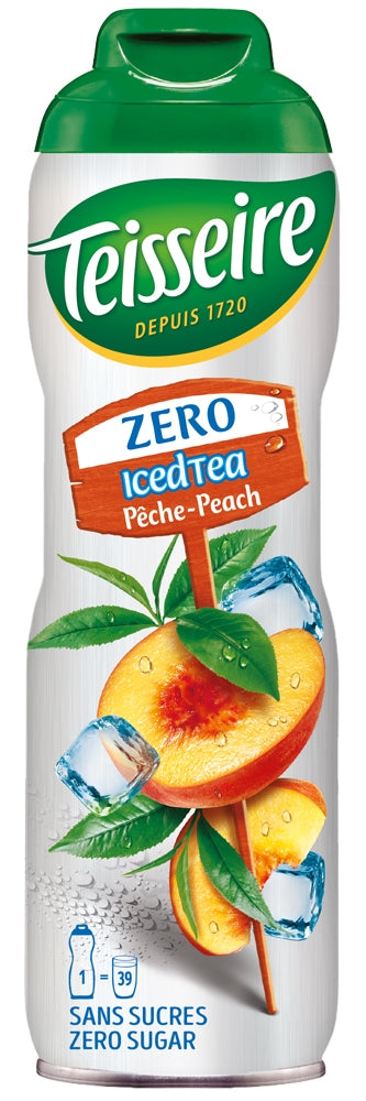 TEISSEIRE SYRUP 0% Sugar Free PEACH ICED TEA 600ML