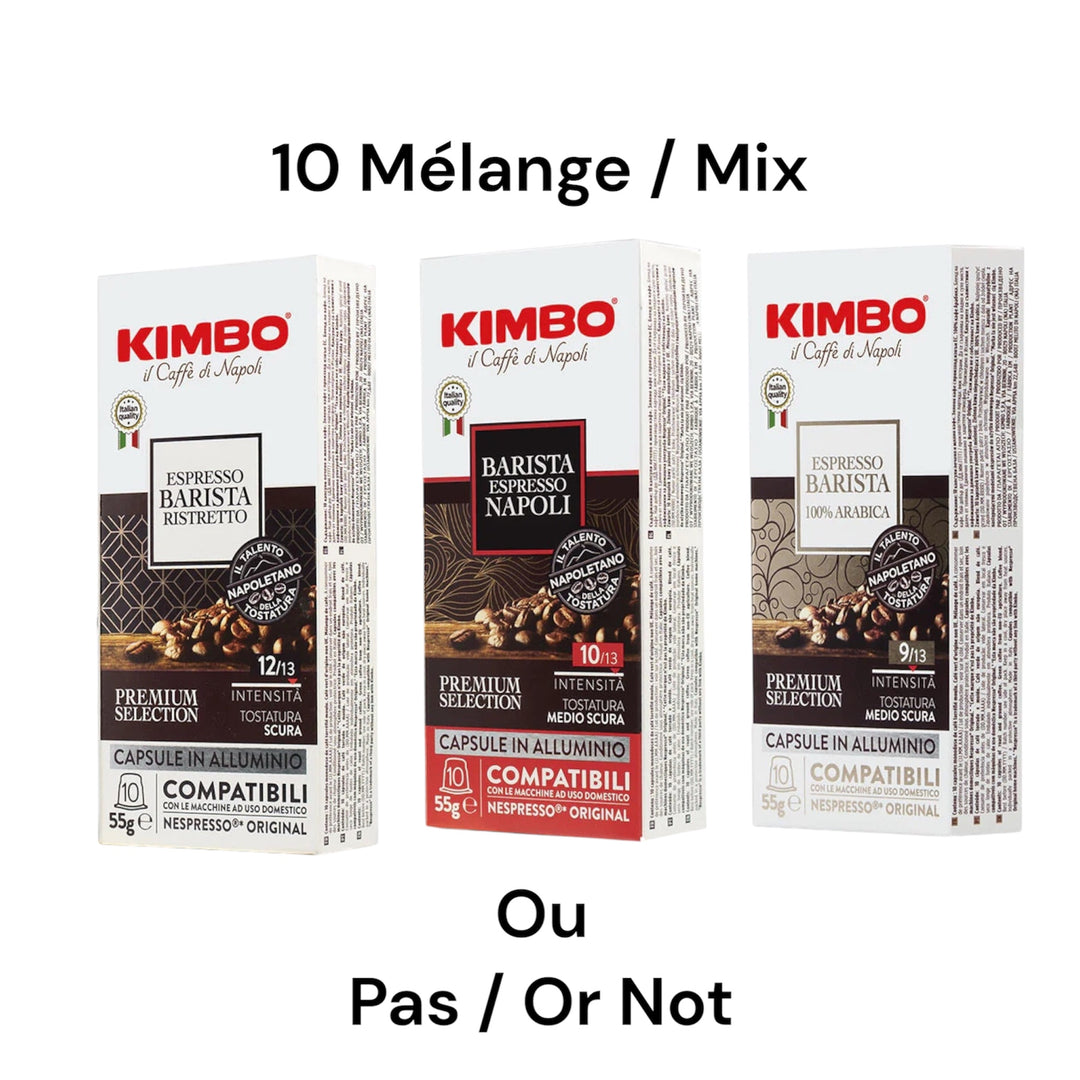 Nespresso Kimbo surprise  10 fois 10 X 5.5g = 55g  (100 Capsules)