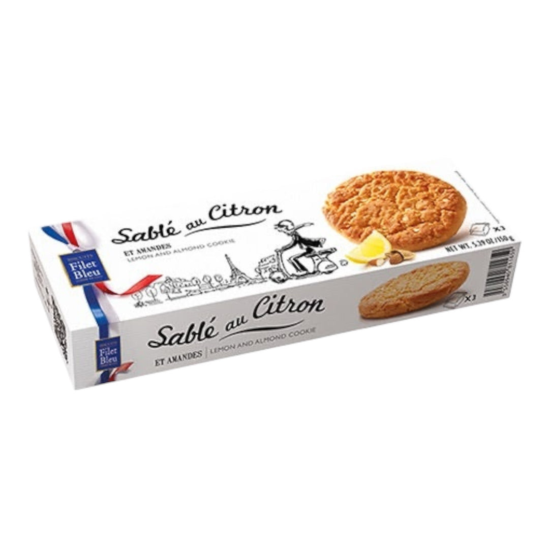 LEMON AND ALMOND BLUE SHORTBAND COOKIES 150G