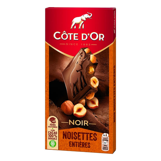 CÔTE D'OR DARK CHOCOLATE WHOLE HAZELNUTS 180G