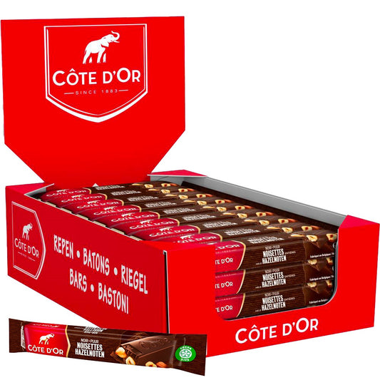CHOCOLATE CÔTE D'OR DARK HAZELNUT STICK 32x45G