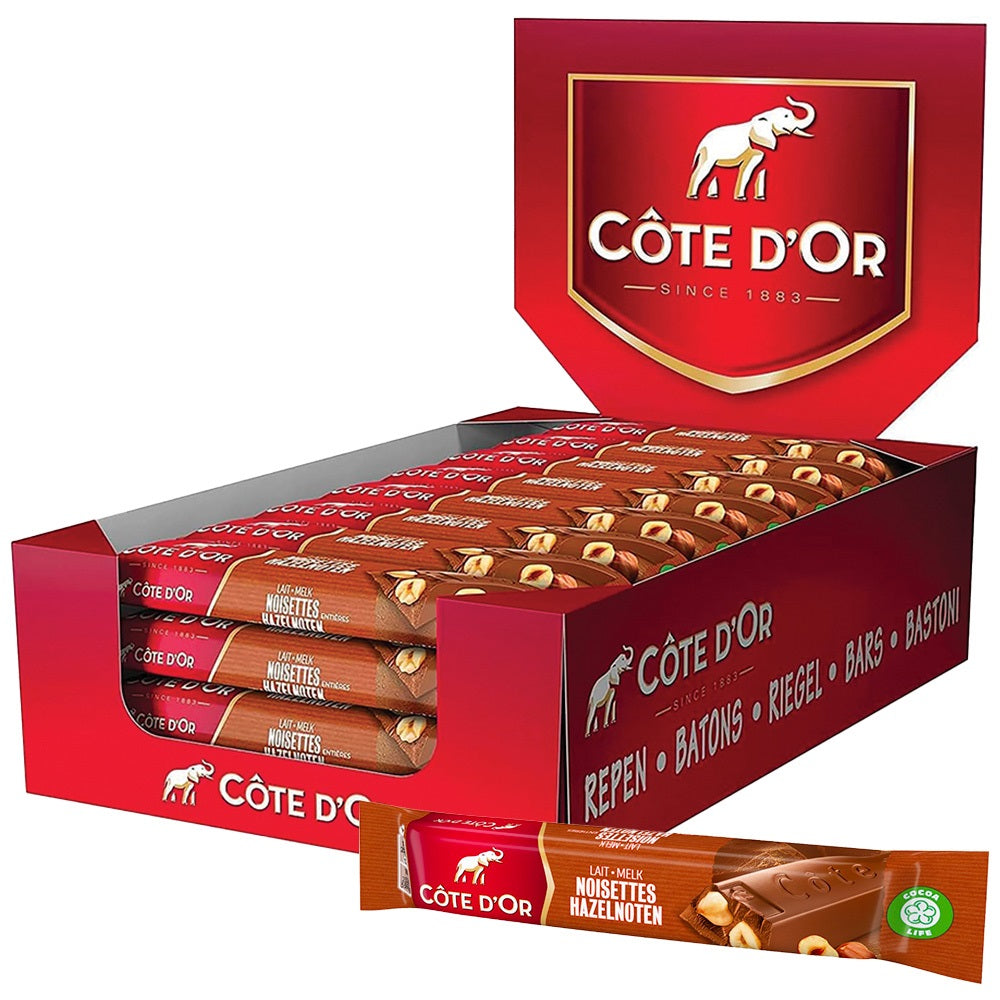 CHOCOLAT CÔTE D'OR BÂTON LAIT NOISETTES 32x45G