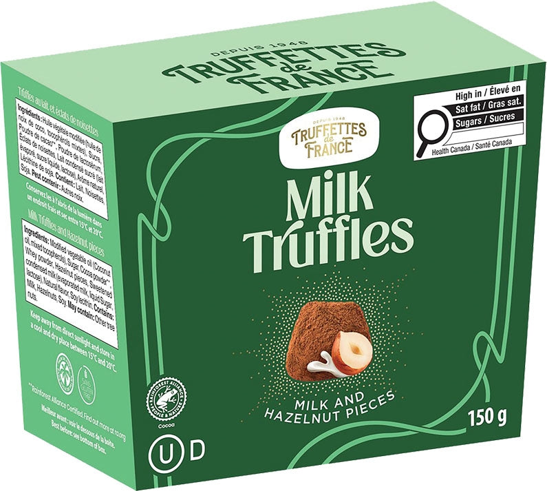Milk Chocolate Hazelnut Truffles 150g French Truffles