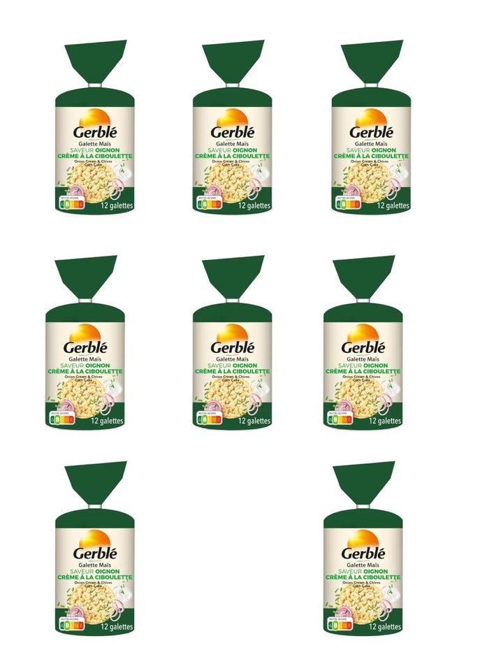 Galette Maïs Saveur Oignon Crème à la Ciboulette 123g *  8 = 984g
