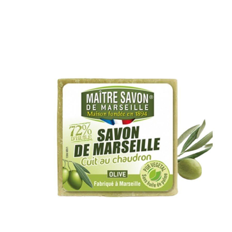 CUBE OF AUTHENTIC MARSEILLE SOAP OLIVE 500g