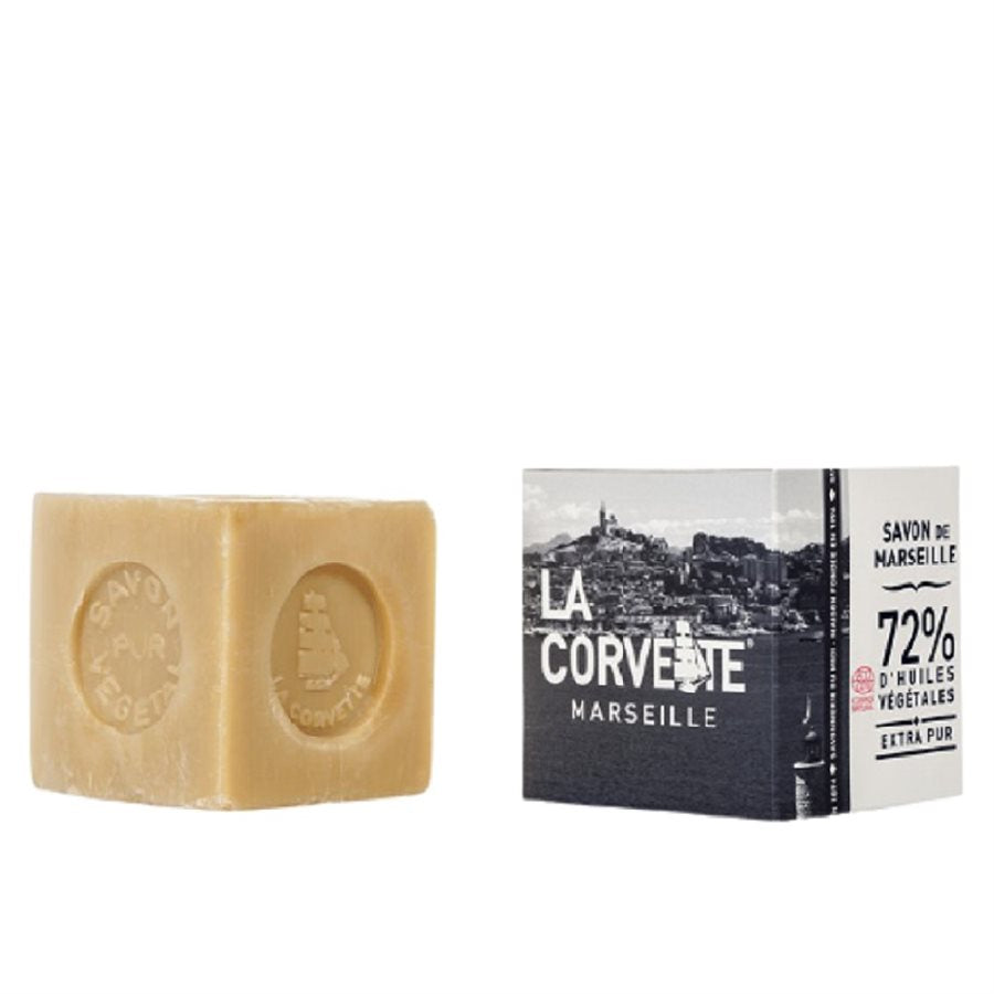 CUBE OF AUTHENTIC MARSEILLE SOAP EXTRA PURE BOX 300g