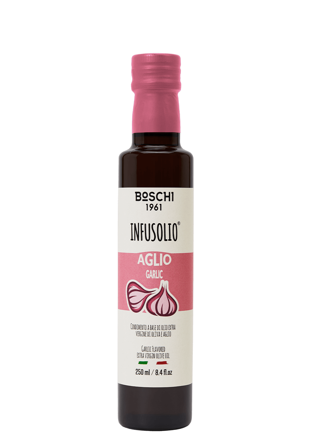 GARLIC INFUSED EXTRA VIRGIN OLIVE OIL 250ML – BOSCHI
