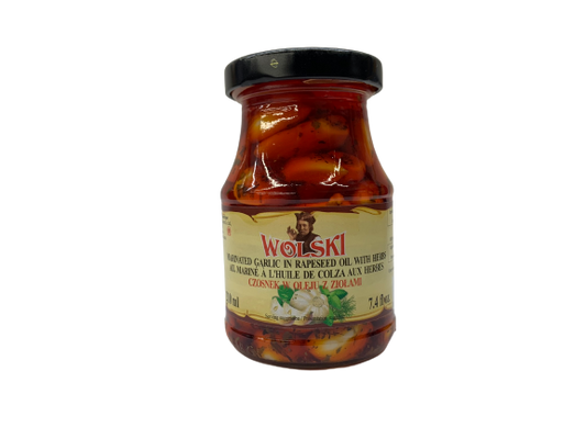 Marinated garlic in rapeseed oil with herbs 210ml