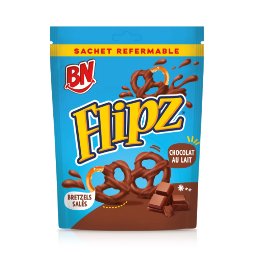 BN FLIPZ PRETZEL AU CHOCOLAT AU LAIT 90G