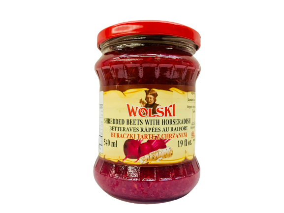 GRATED BEETROOT WITH HORSERADISH 540ML – WOLSKI