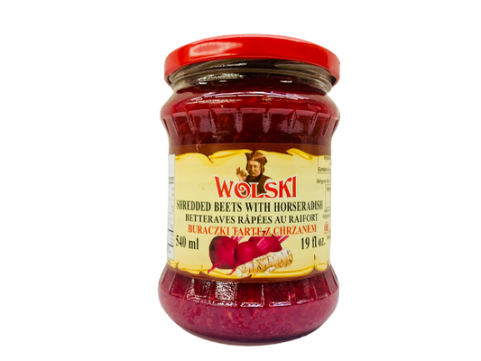 GRATED BEETROOT WITH HORSERADISH 540ML – WOLSKI