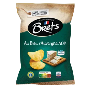 Wavy Brets chips with Auvergne blue cheese flavor AOP 125g