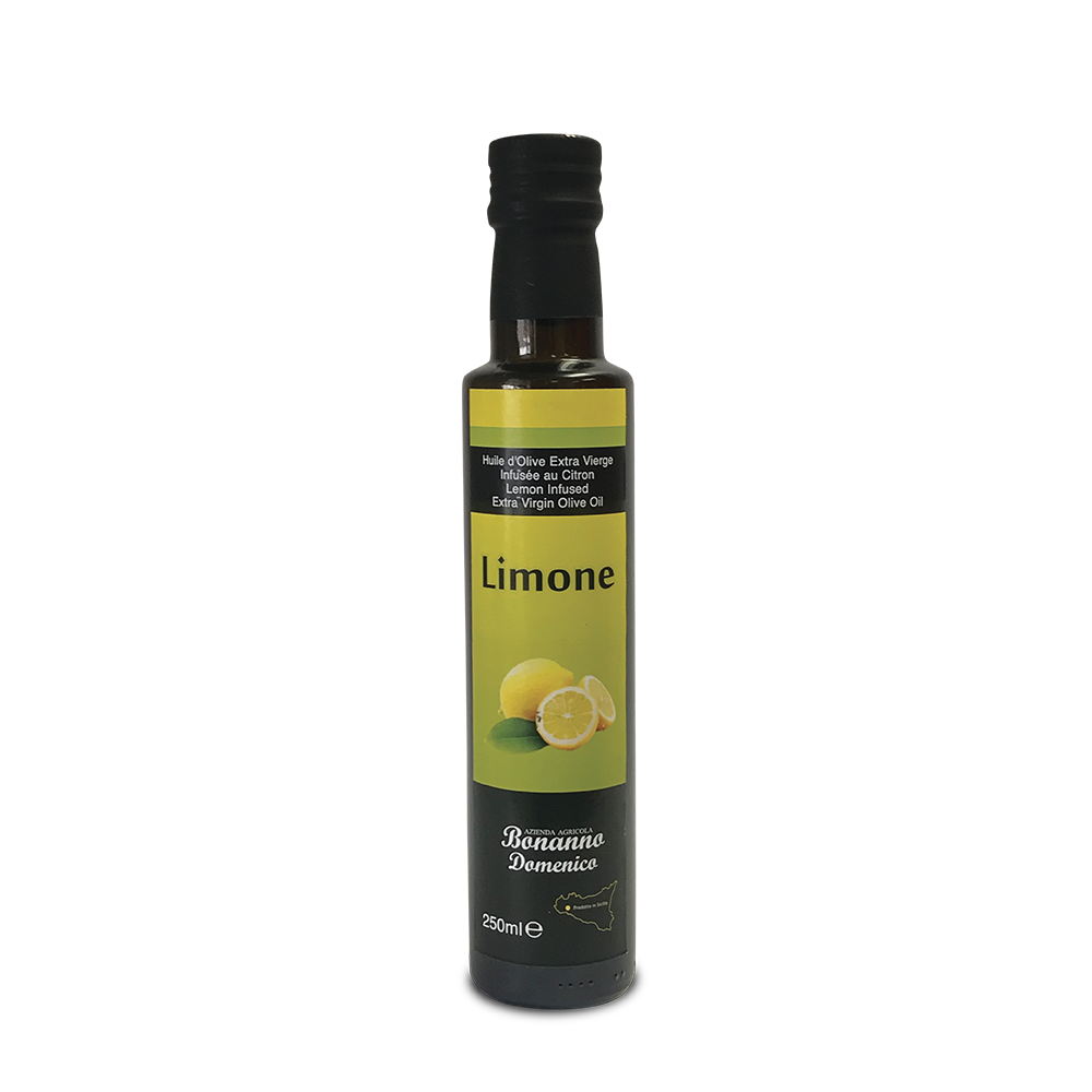 Huile d’olive extra vierge infusée au citron 250ml