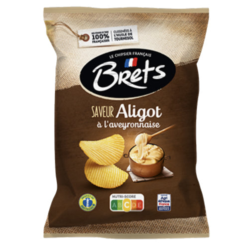 Chips Bret’s Saveur Aligot à l’Aveyronnaise 125g – Chips Françaises Authentiques au Goût Fromagé Traditionnel
