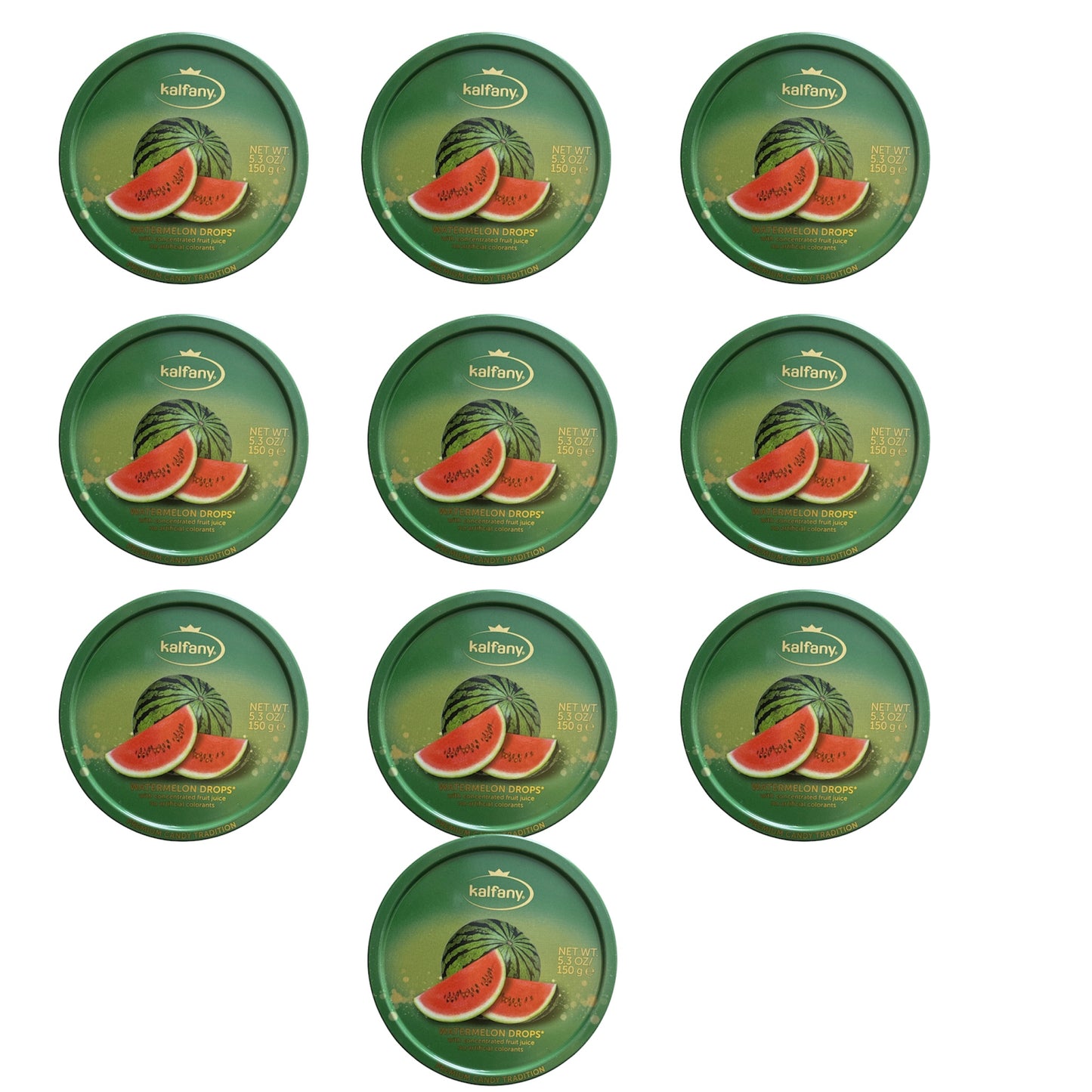Watermelon drops, from concentrated fruit juice without artificial colors. 150g x 10 = 1.5kg