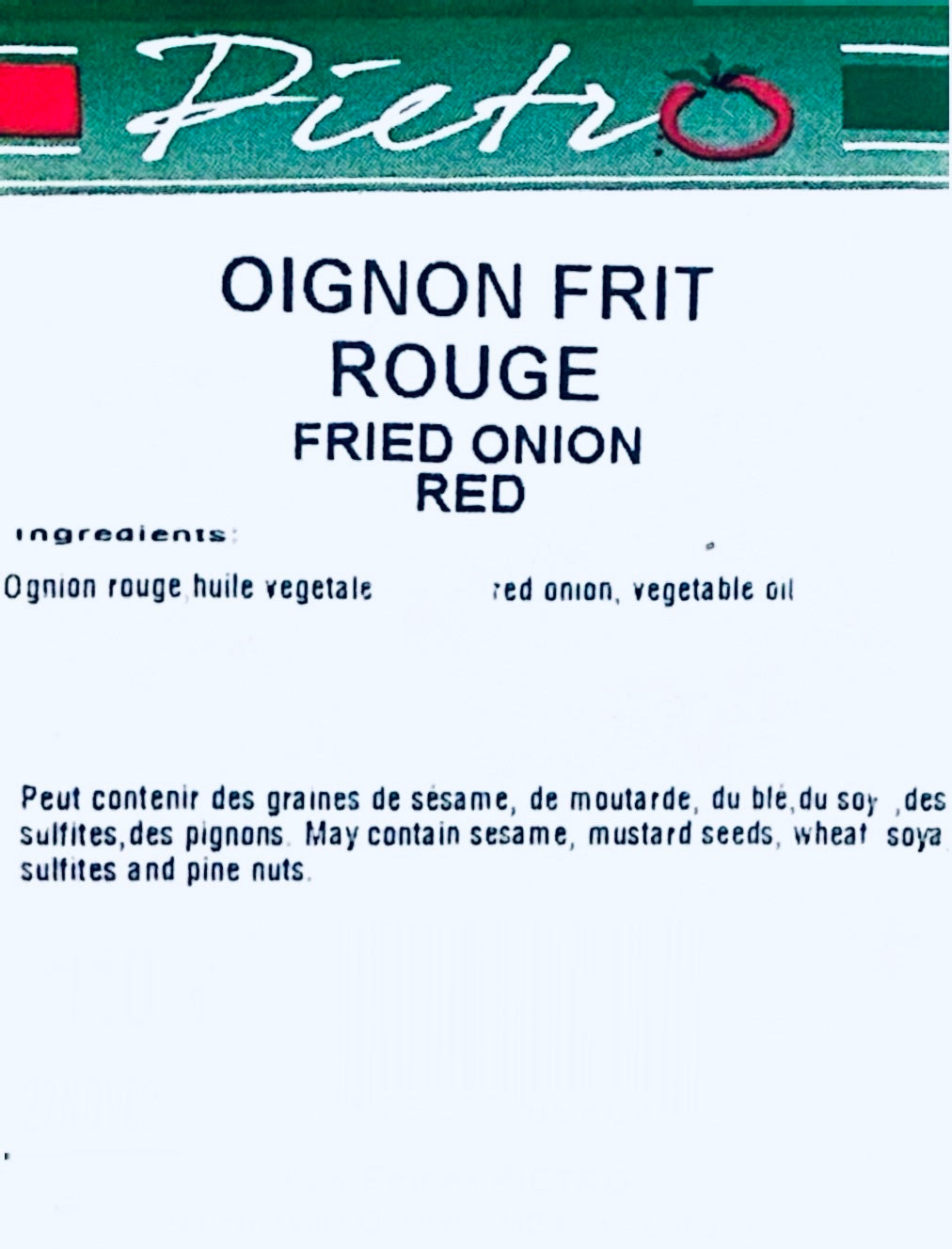 Oignon Frit Rouge 110g