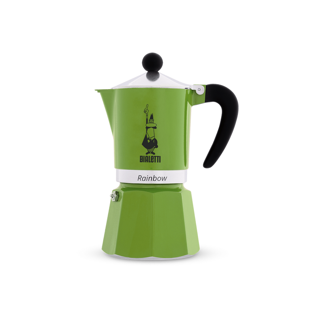 Rainbow Verde 3 cup coffee maker