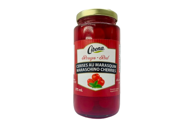 Red maraschino cherries 375ml