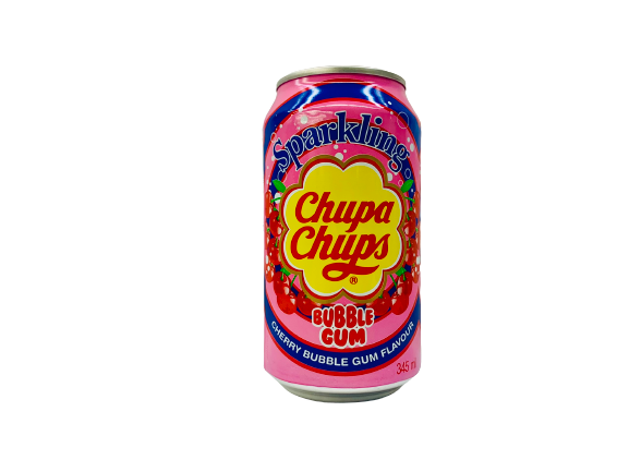 Chupa Chups Sparkling Cherry Bubble Gum Flavour 345ml