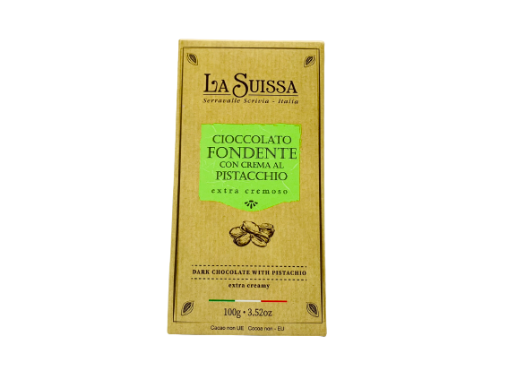 Cioccolato Fondente con Crema al Pistachio 100g