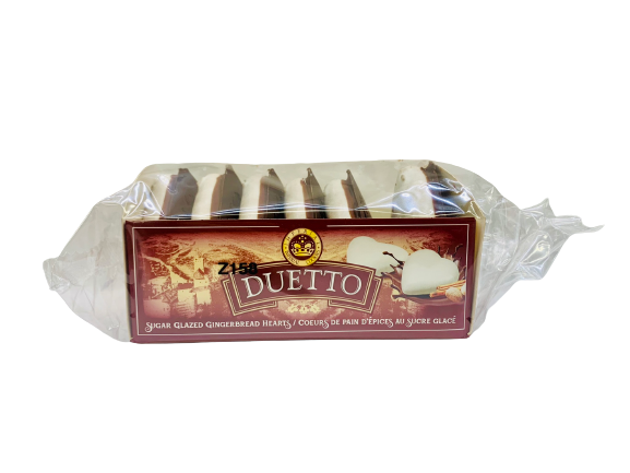 Coeurs de pain d'épices au sucre glacé 190g