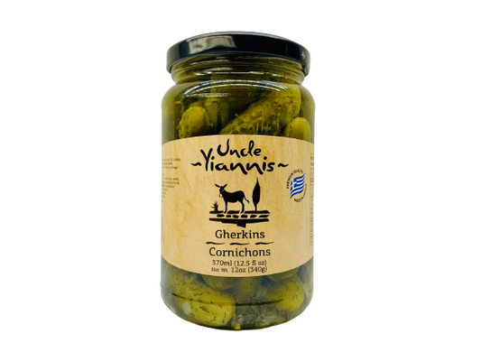 Uncle Yiannis Cornichons Grecs 370ml – Croquants et Aigre-Doux