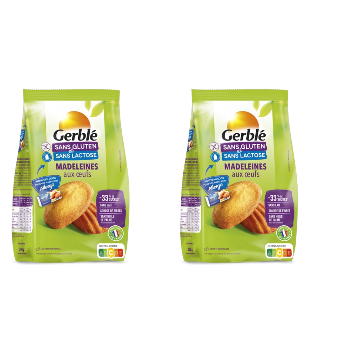 Madeleines Aux Oeuf  200g   Sans Gluten   et Sans Lactose