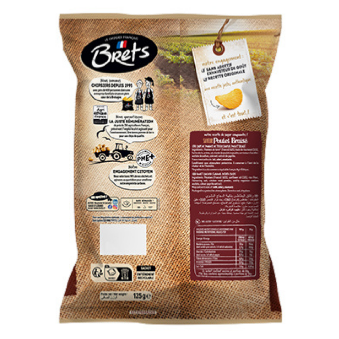 BRET’S ROAST CHICKEN FLAVOR WAVY CHIPS 125G – BRET’S