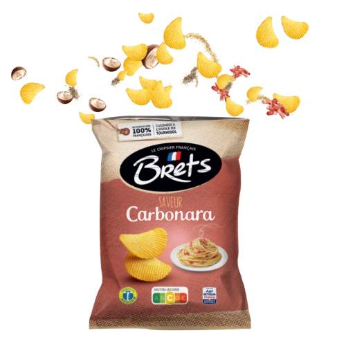 Chips Bret’s Saveur Carbonara 125g – Chips Françaises Authentiques au Goût Crémeux et Fromagé