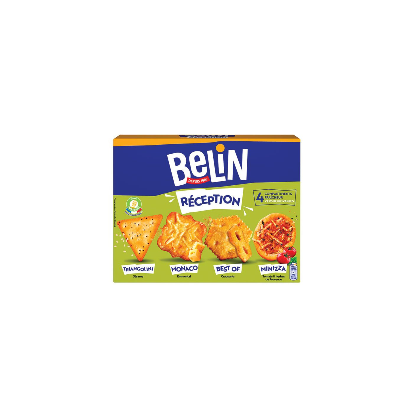 Craquelins Belin Assortiment Réception 380g – 4 Variétés Françaises pour l'Apéro