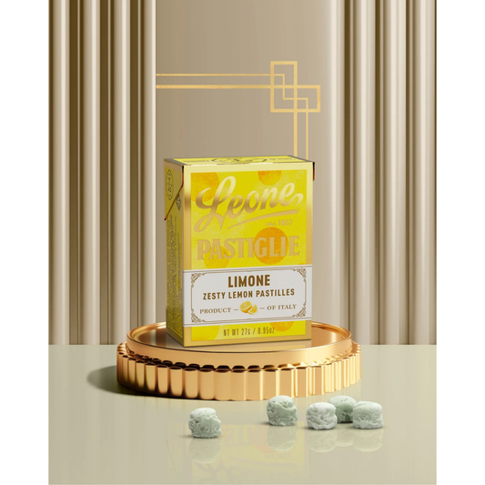 Pastilles Leone Citron 27g — Bonbons Italiens Traditionnels depuis 1857 | Sans Gluten
