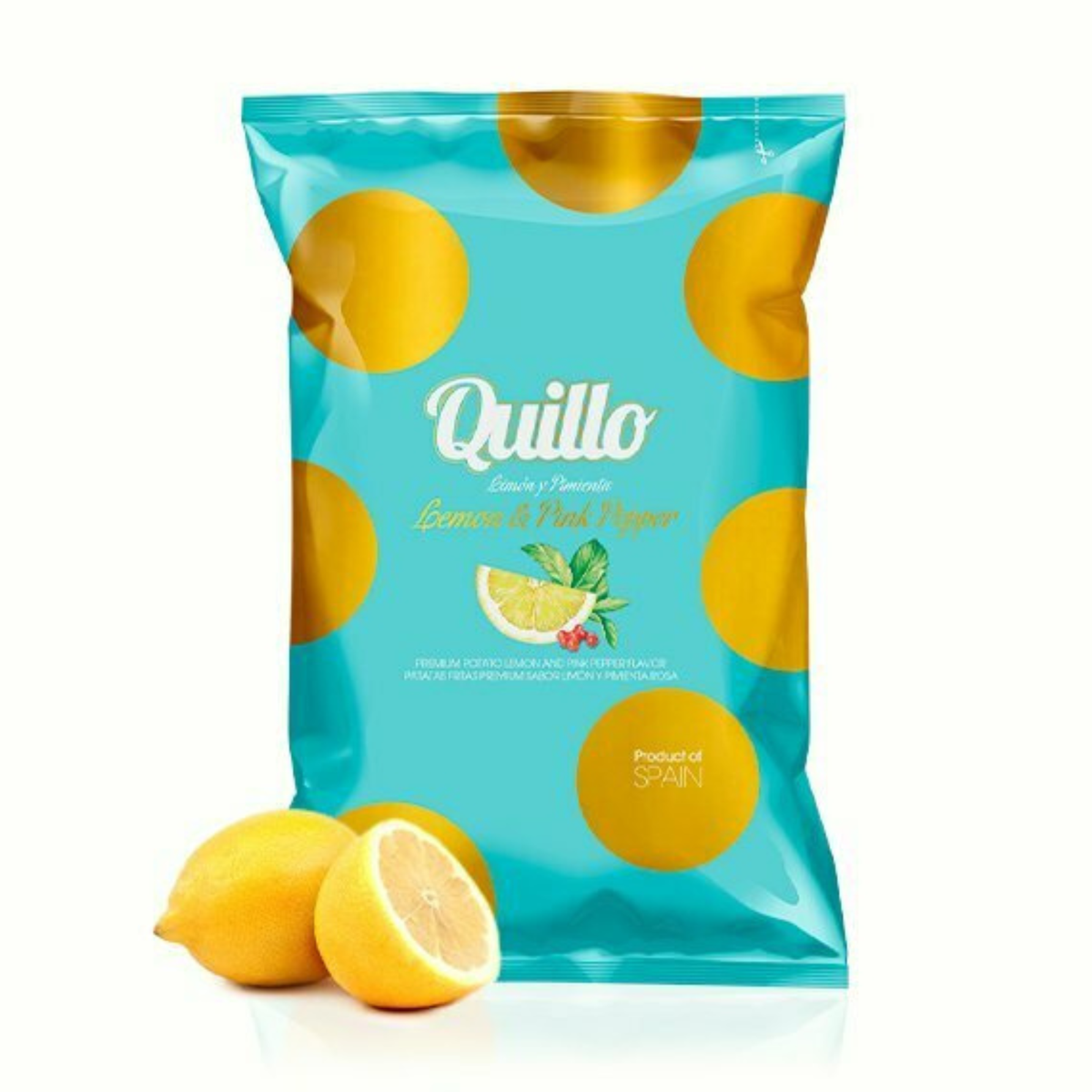 Chips au Citron et Poivre Rose 130g – Un Goût Authentique et Véritable de Citron et Poivre Rose – Quillo