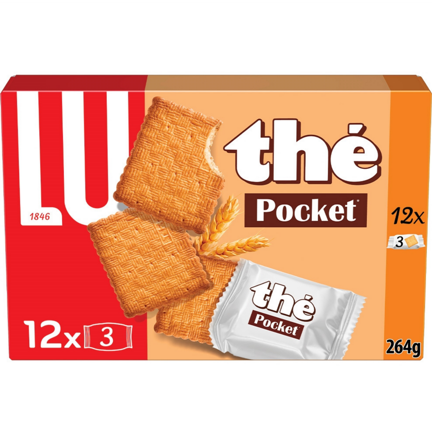 Biscuits LU Thé Pocket 264 g – Biscuits Français Classiques au Goût Délicat
