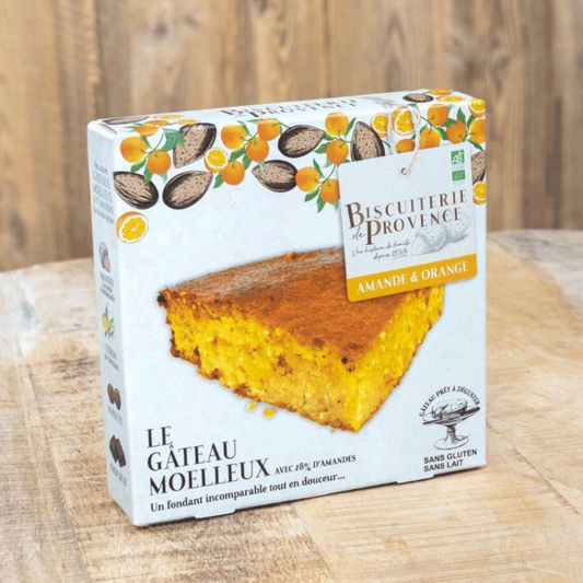 AMANDIER DU VENTOUX BIO ORANGE 225 g – Biscuiterie de Provence | Gâteau Moelleux Bio aux Amandes & à l’Orange | Sans Gluten | Sans Lait | Fabriqué en France