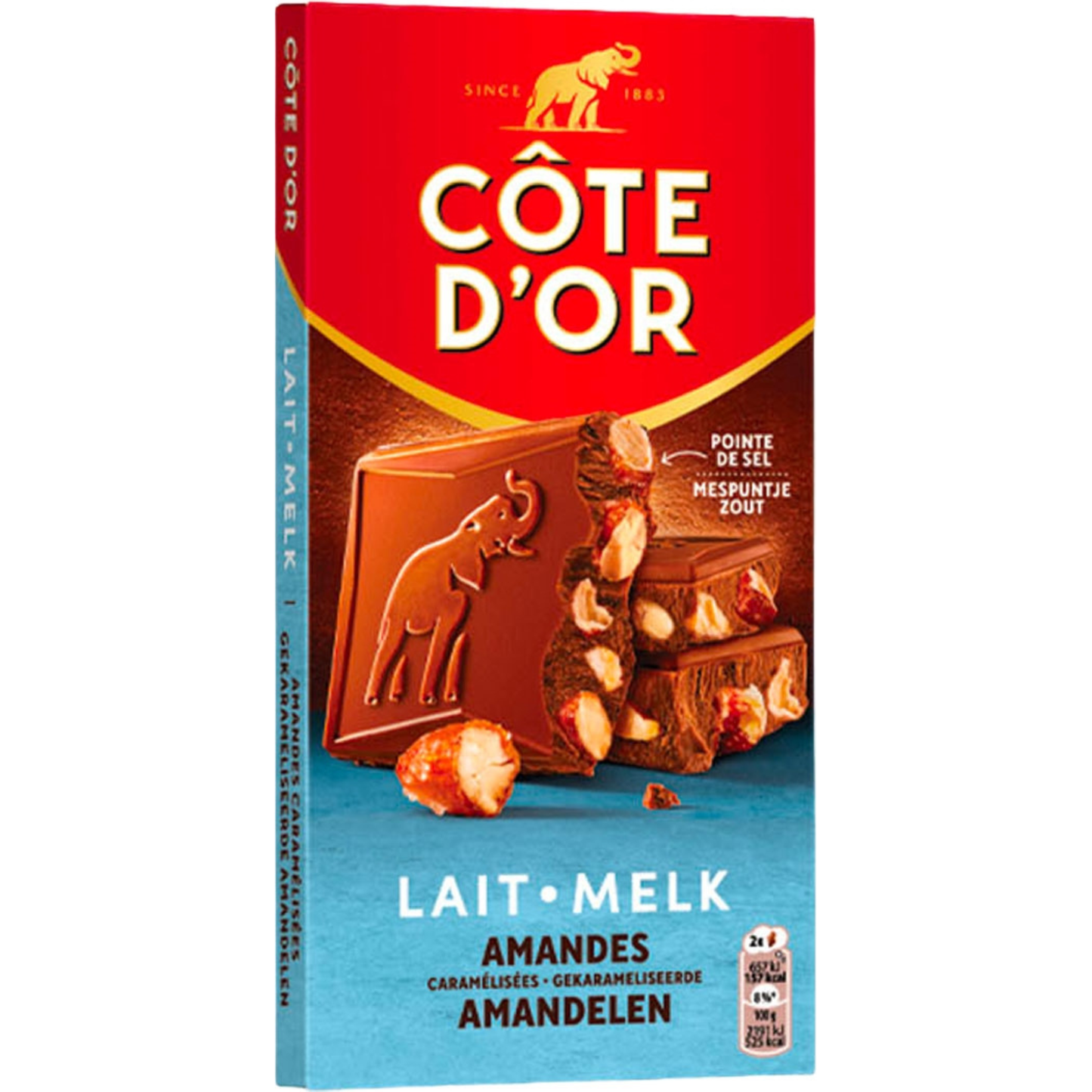 Côte d'Or Milk Chocolate with Caramelized Almonds 180g – Belgian Milk Chocolate with Caramelized Almonds
