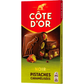 Chocolat Côte d'Or Noir Pistaches Entières Caramélisées 180 g – Chocolat Belge Premium