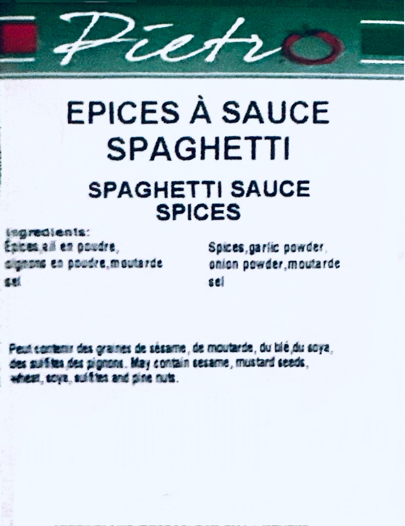 Spaghetti sauce spices 60g