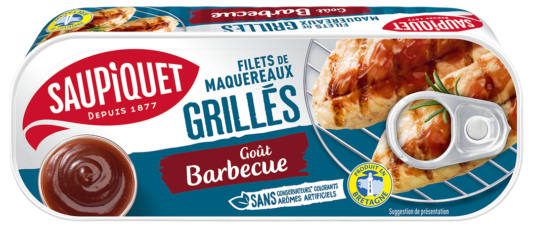 Grilled mackerel fillets barbecue flavor 120g