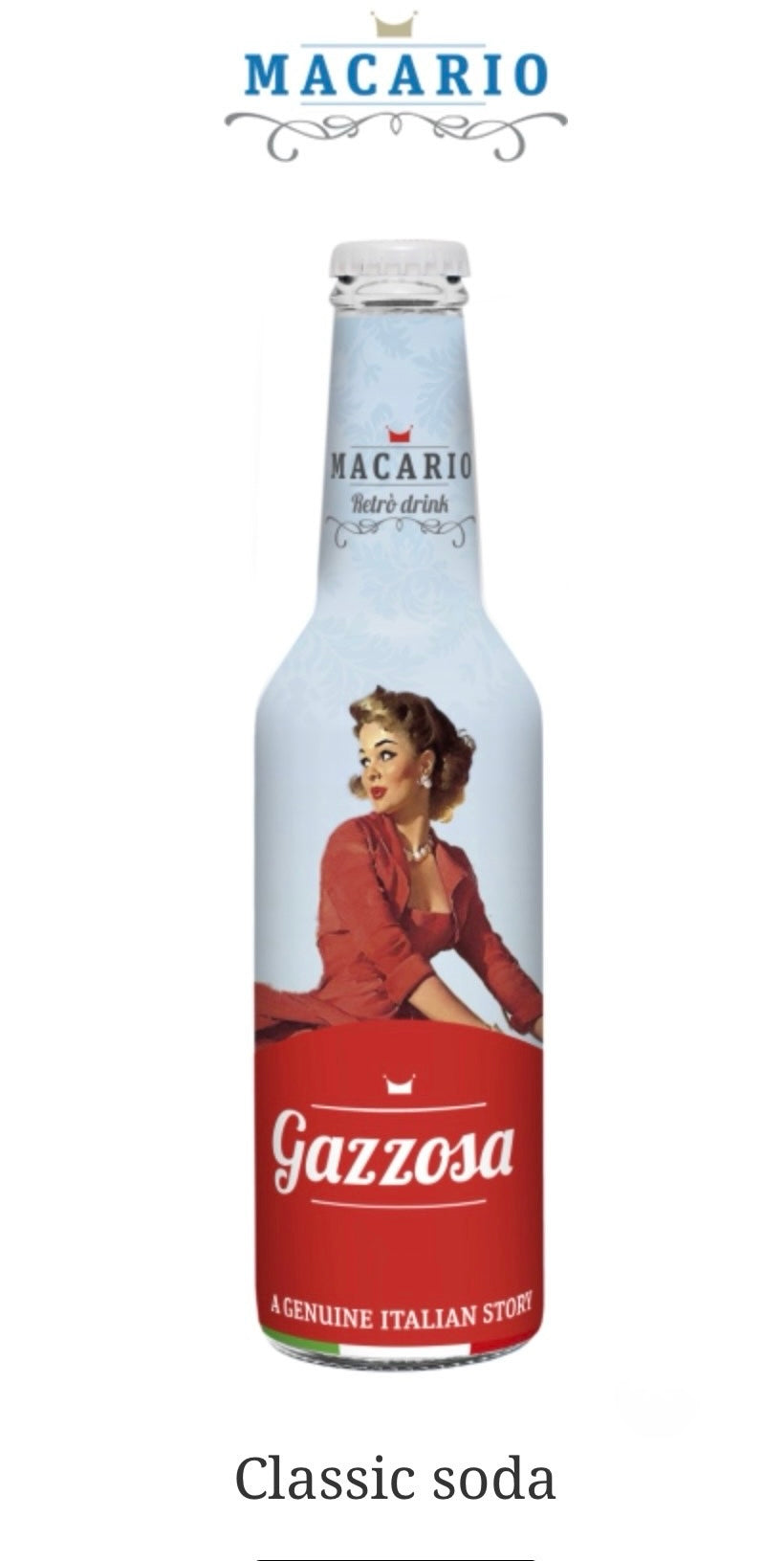 Boisson Petillant Macario Gazzosa 275ml Classic Soda