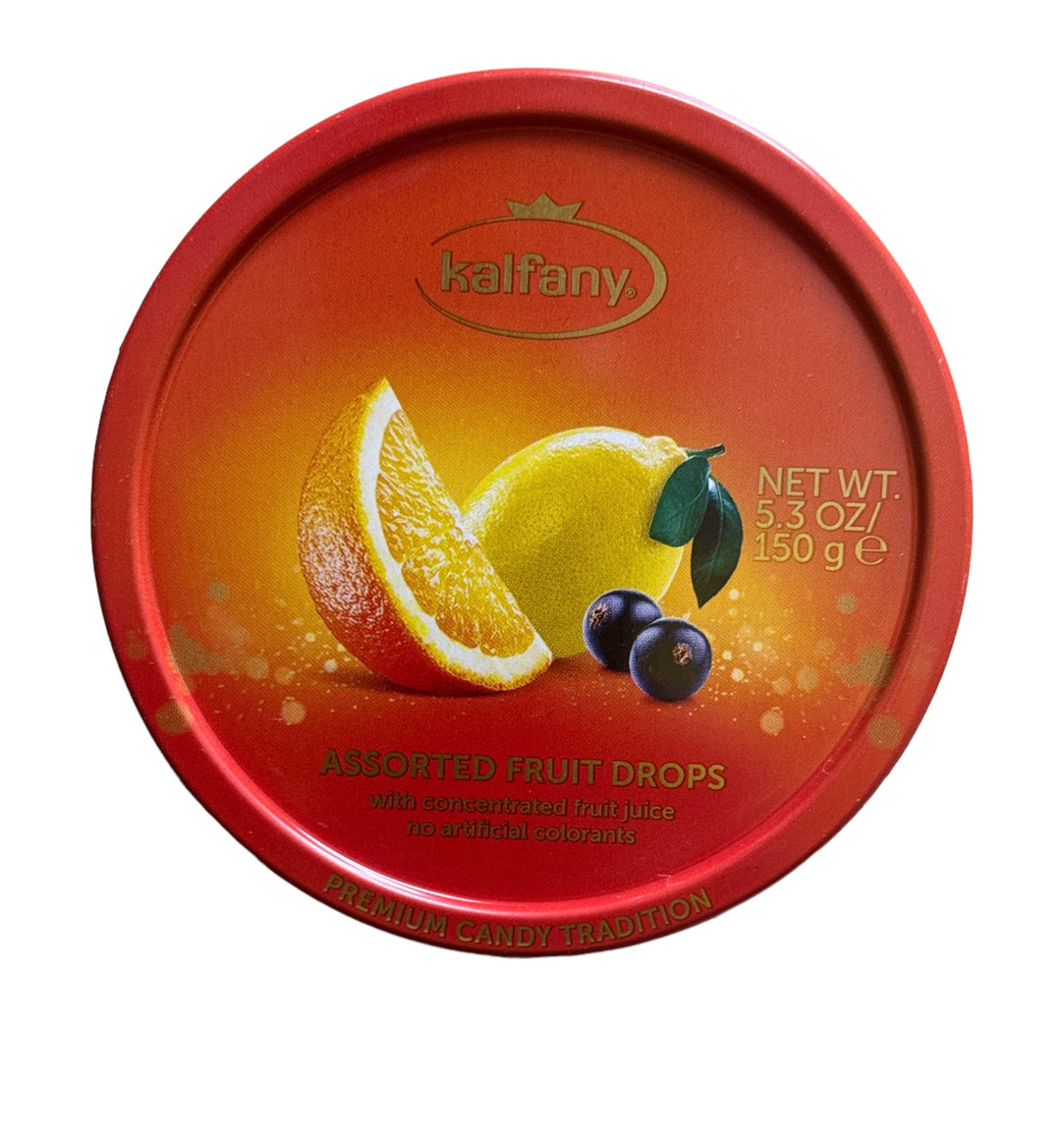 Assortiment de gouttes de fruits, avec jus de fruits concentré sans colorants artificiels. 150g
