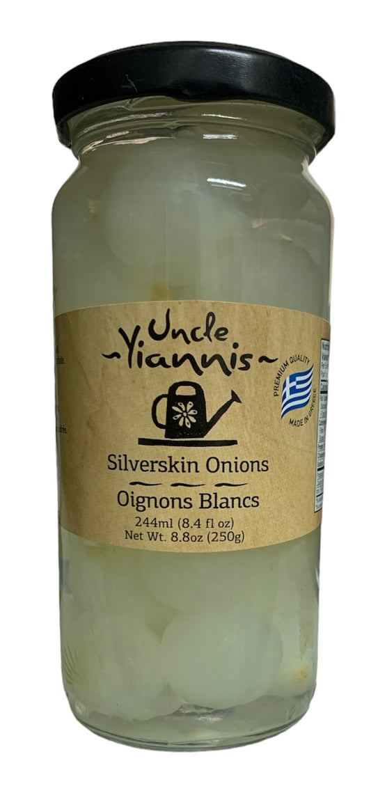 Uncle Yiannis Oignons Blancs Marinés 244ml – Produit Grec