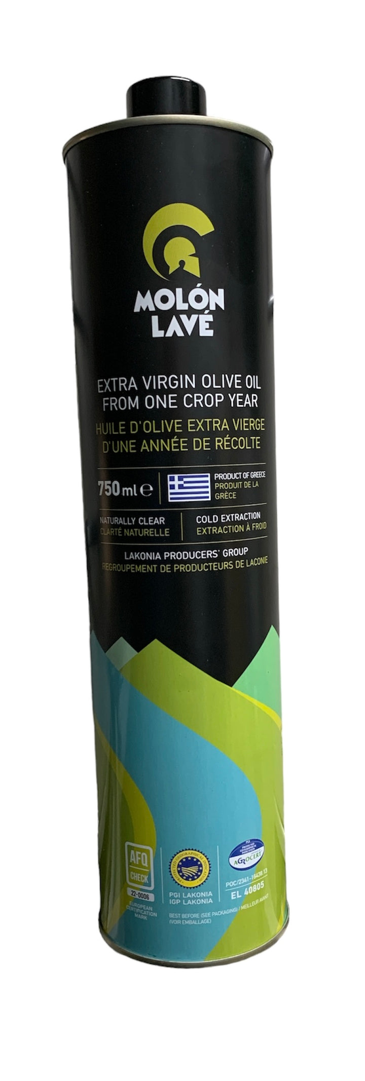 Extra Virgin Olive Oil 750ml Molon Lave Naturally Clear