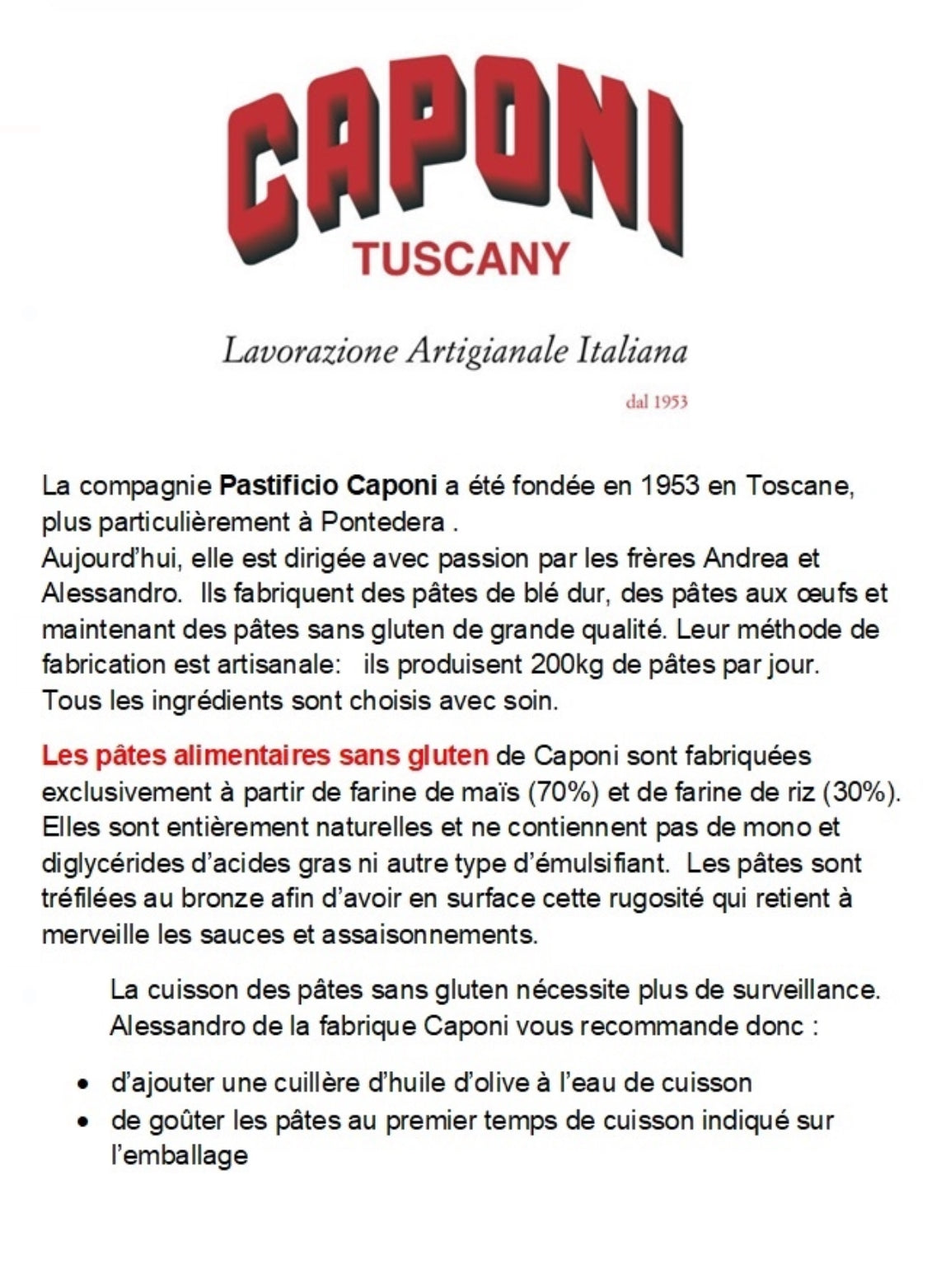 Tagliolini without gluten 250g