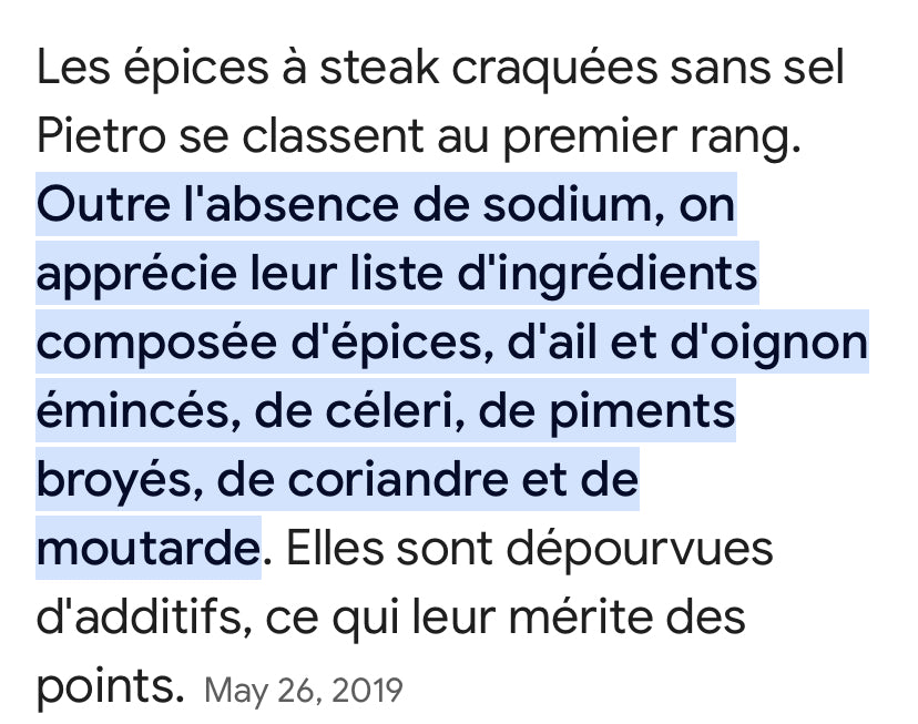 Épices à steak craquées sans sel 50g