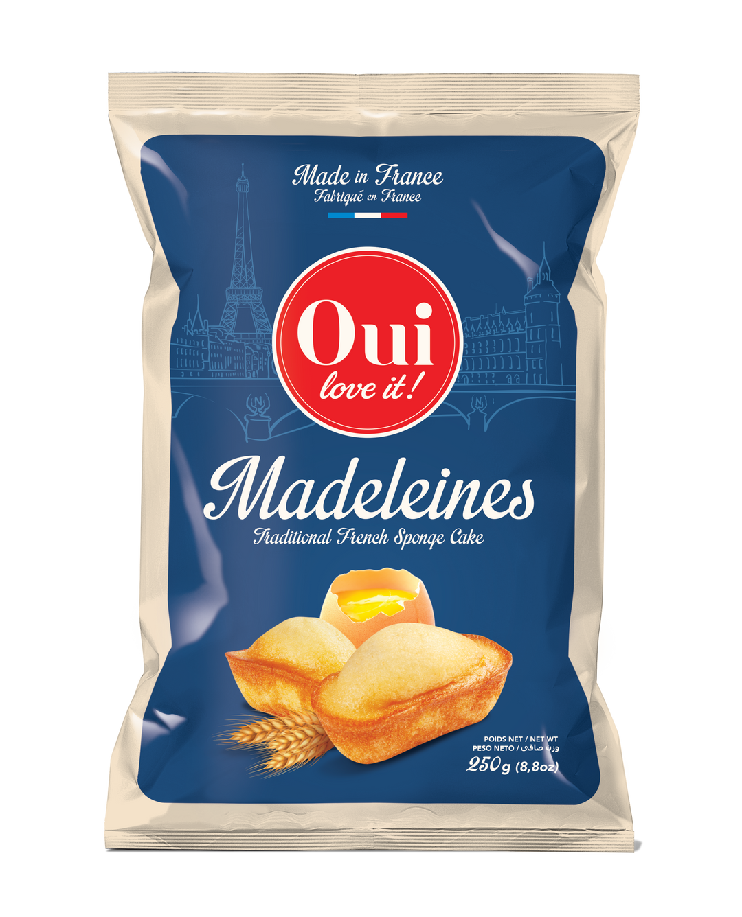 BISCUITS OUI LOVE IT MADELEINES 250G