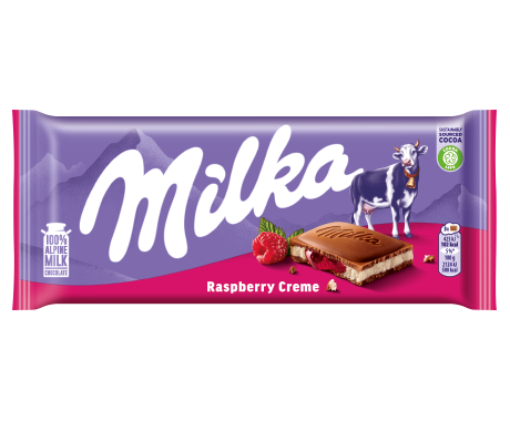 Milka crème de framboises 100g