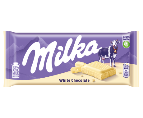 Milka chocolat blanc 100g