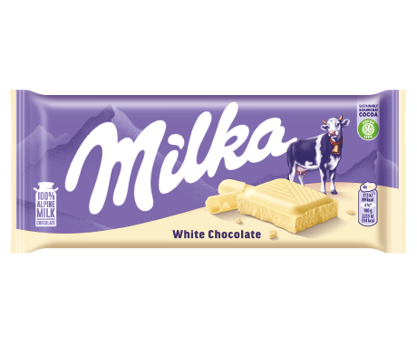 Milka white chocolate 100g